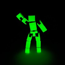 Micro Wojownik Świecący zielony + akcesoria