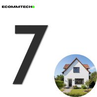 Cyfra na elewację domu – numer adresowy 7 trwała i odporna Czarna