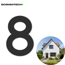 Cyfra na elewację domu – numer adresowy 8 trwała i odporna Czarna