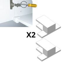 Ułatwiacz montażu frontów szafek 2 szt biały podpora do montażu drzwiczek