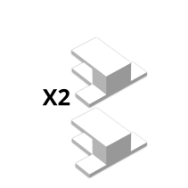 Ułatwiacz montażu frontów szafek 2 szt biały podpora do montażu drzwiczek