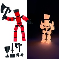 Micro Wojownik Świecący czerwony + akcesoria