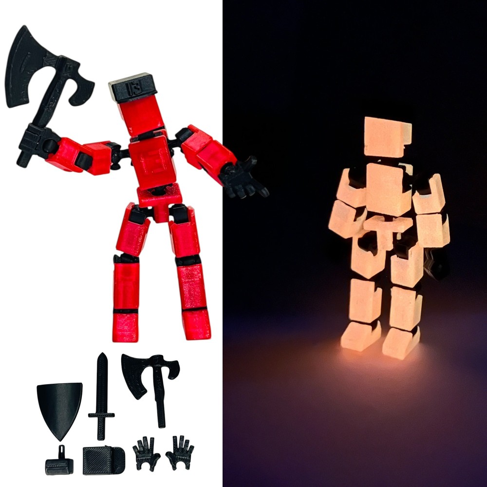 Micro Wojownik Świecący czerwony + akcesoria