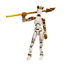 Mini wojownik złoty król + akcesoria