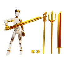 Mini wojownik złoty król + akcesoria