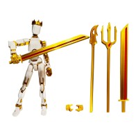 Mini wojownik złoty król + akcesoria
