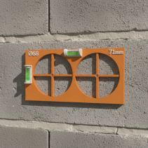 Wzornik do Poziomowania Puszek Kontaktów przymiar do dwóch kontaktów