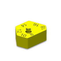 Przymiar do trasowania 8-18 mm żółto czarny otwór 6 mm wytrzymały