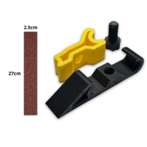 Uchwyt do papieru ściernego zestaw 3 szt. czarno-żółty do szlifowania 2.5cm