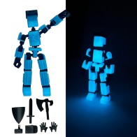 Micro Wojownik Świecący niebieski + akcesoria
