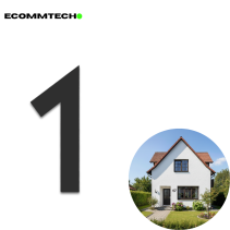 Cyfra na elewację domu – numer adresowy 1 trwała i odporna Czarna